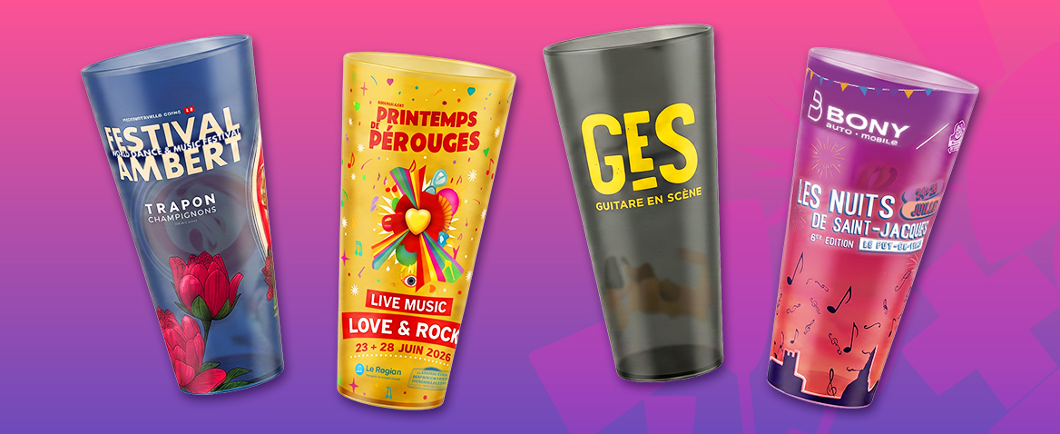 Gobelets personnalisés pour festivals